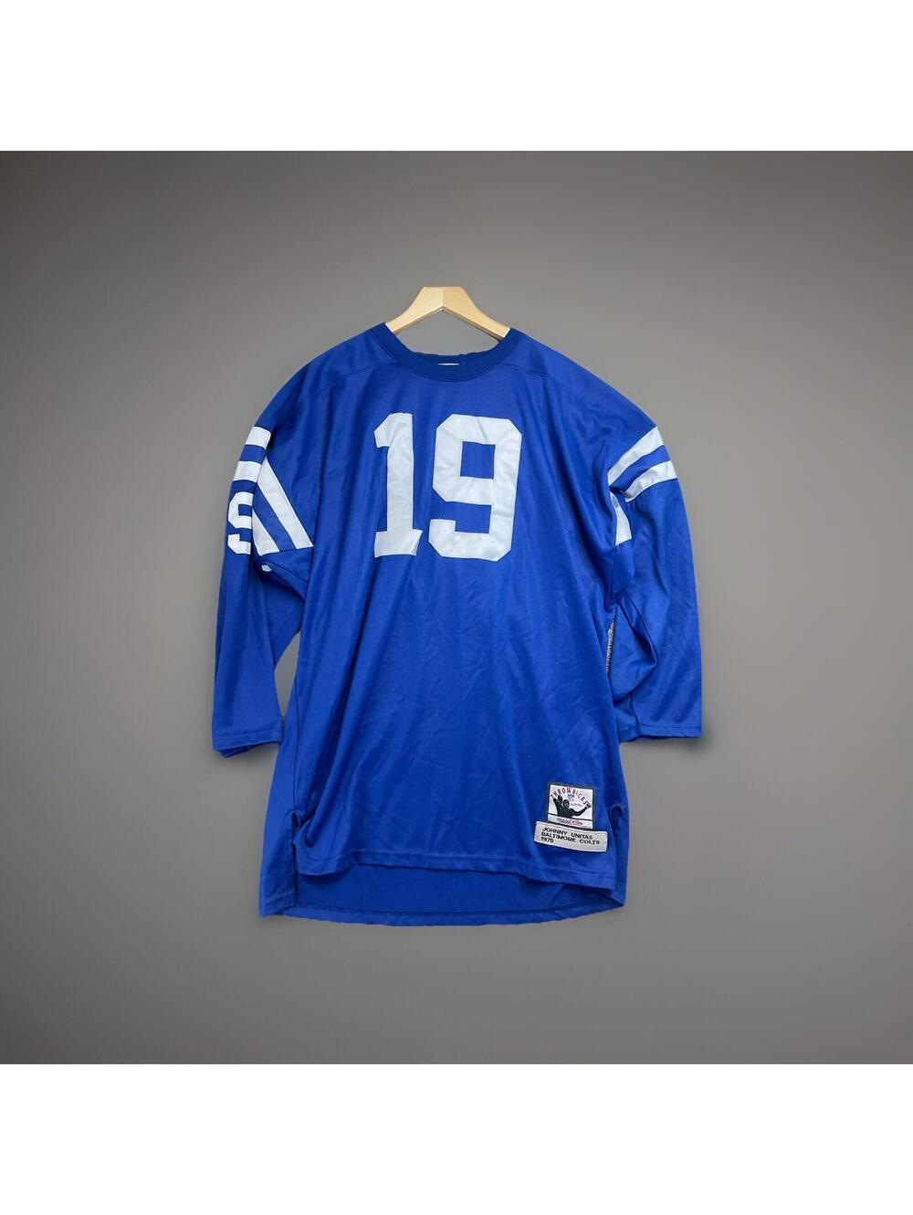 Antique VTG Mitchell & Ness Authentics 1970 Baltimore Colts Johnny Unitas #19 56